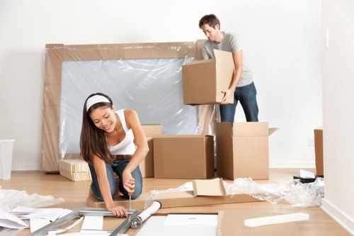 Commercial moving team planning an office relocation in Belsize Park
