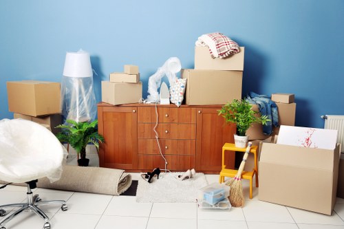 Business relocation materials ready for a commercial move