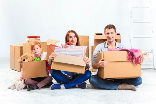 Removal team helping with a residential move in Belsize Park