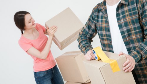 Boxes and furniture measuring a cubic-yard load