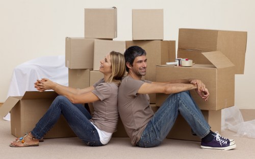 Careful loading of furniture for a residential move near Belsize Park