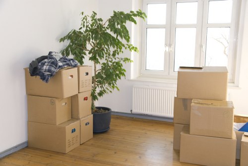 Careful handling of household items during a Belsize Park flat move