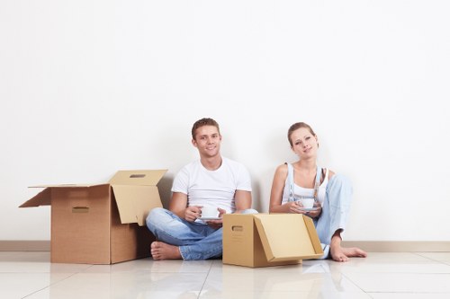 Flat removals planning in a Belsize Park apartment block