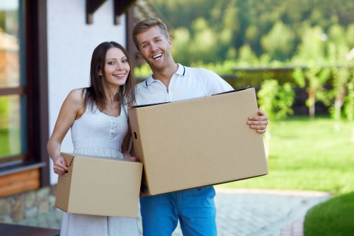 Packing and loading household items for a flat move in Belsize Park