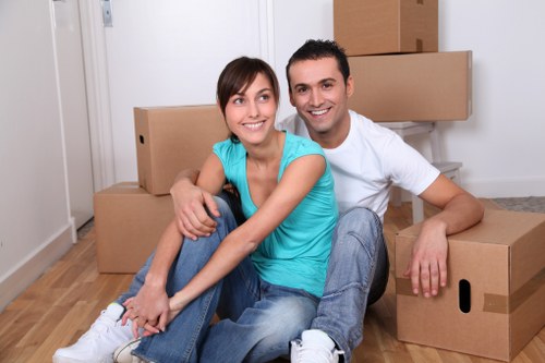 Unpacking essentials into a new home after a move in Belsize Park