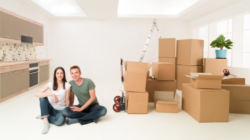 Careful loading of household furniture for a local move in Belsize Park