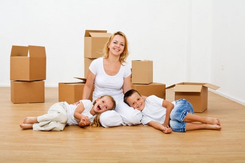 Local moving truck arranged for a flat move near Belsize Park