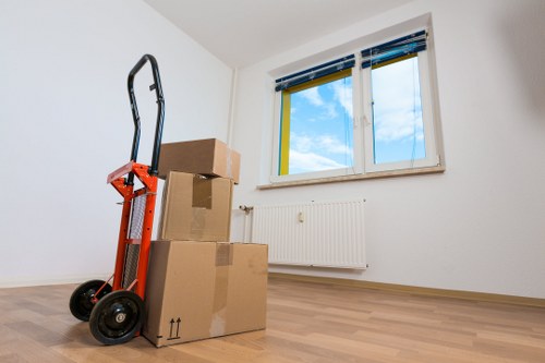 Man and van service moving belongings in Belsize Park street