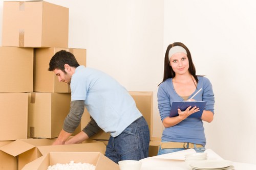 Packing and loading support for a Belsize Park home move
