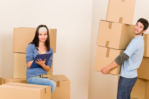 Careful loading of boxes and furniture for a Belsize Park move
